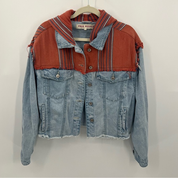 Free People Baja denim hooded jacket - Picture 2 of 14